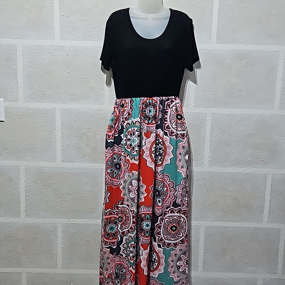 Vintage Comfy Chic Hippie Boho Style Maxi Dress